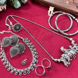 Regal Procession Oxidized Jewellery Set
