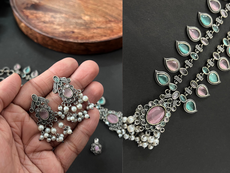 Close-up of Oxidised Jewellery