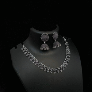 Royal Dome Stud Oxidised Set