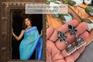 How to Style a Sari with Silver Oxidised Jewellery