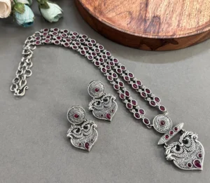 replica jewelry necklace set ruby red