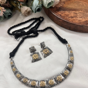 Oxidized German Silver Necklace Set