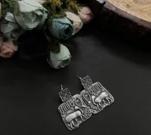 Oxidised Earrings Handcrafted Tribal Design