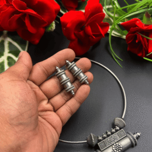 Oxidised Hasli Set for earrings