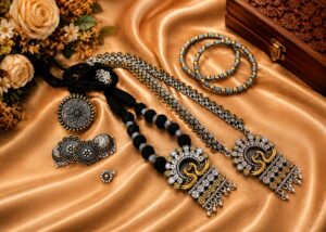 Bohemian Oxidized Silver Jewelry Set