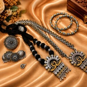 Bohemian Oxidized Silver Jewelry Set