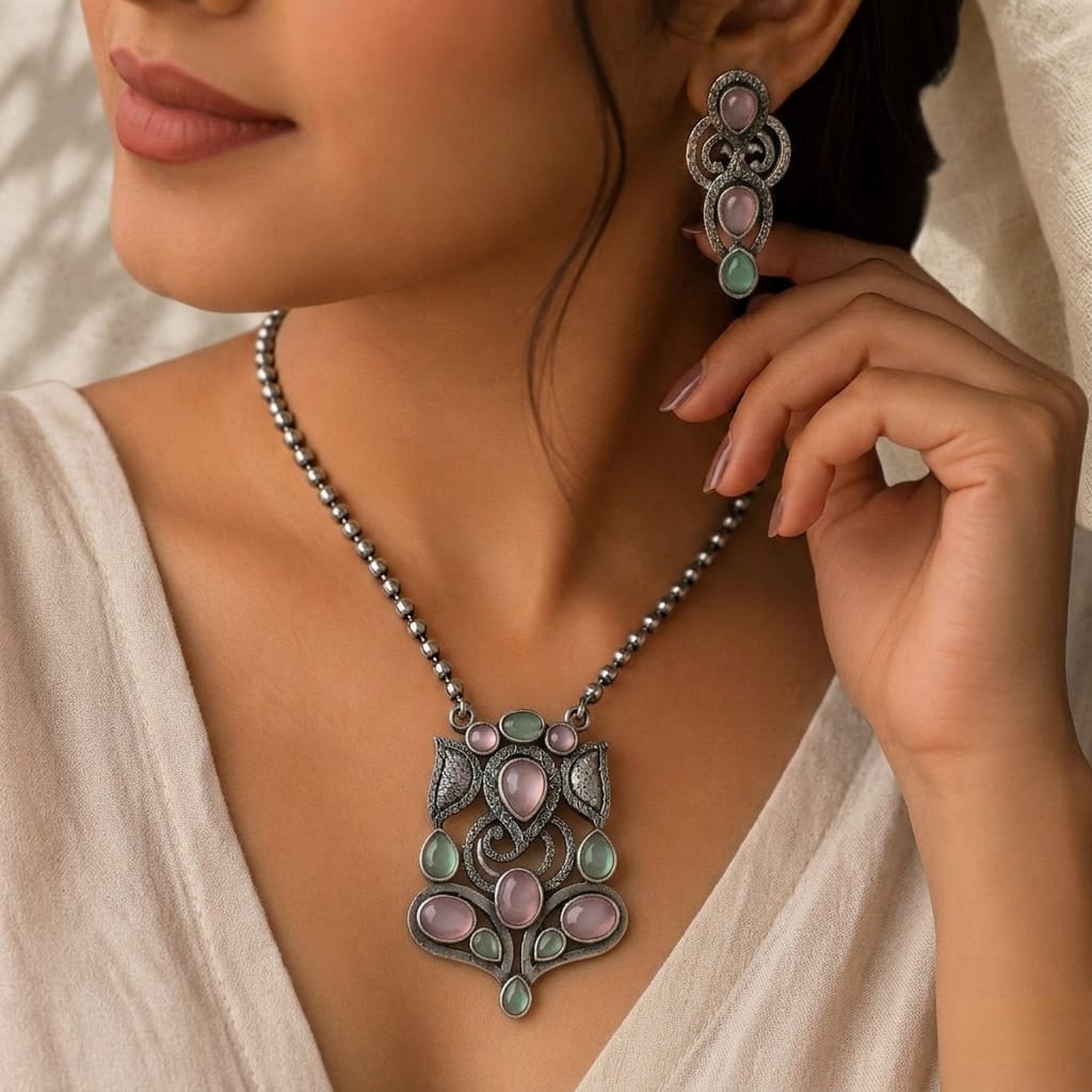 Ganesha designed pendant set - Image 3