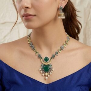 Dual tone necklace set