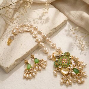 Handmade painting baroque necklace