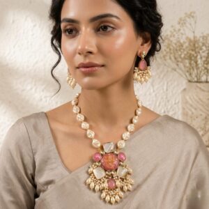 Handmade painting baroque necklace
