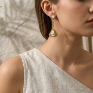 Baroque long earrings