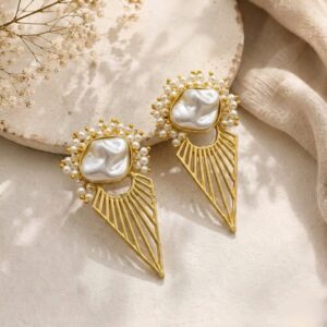 Baroque stone earrings