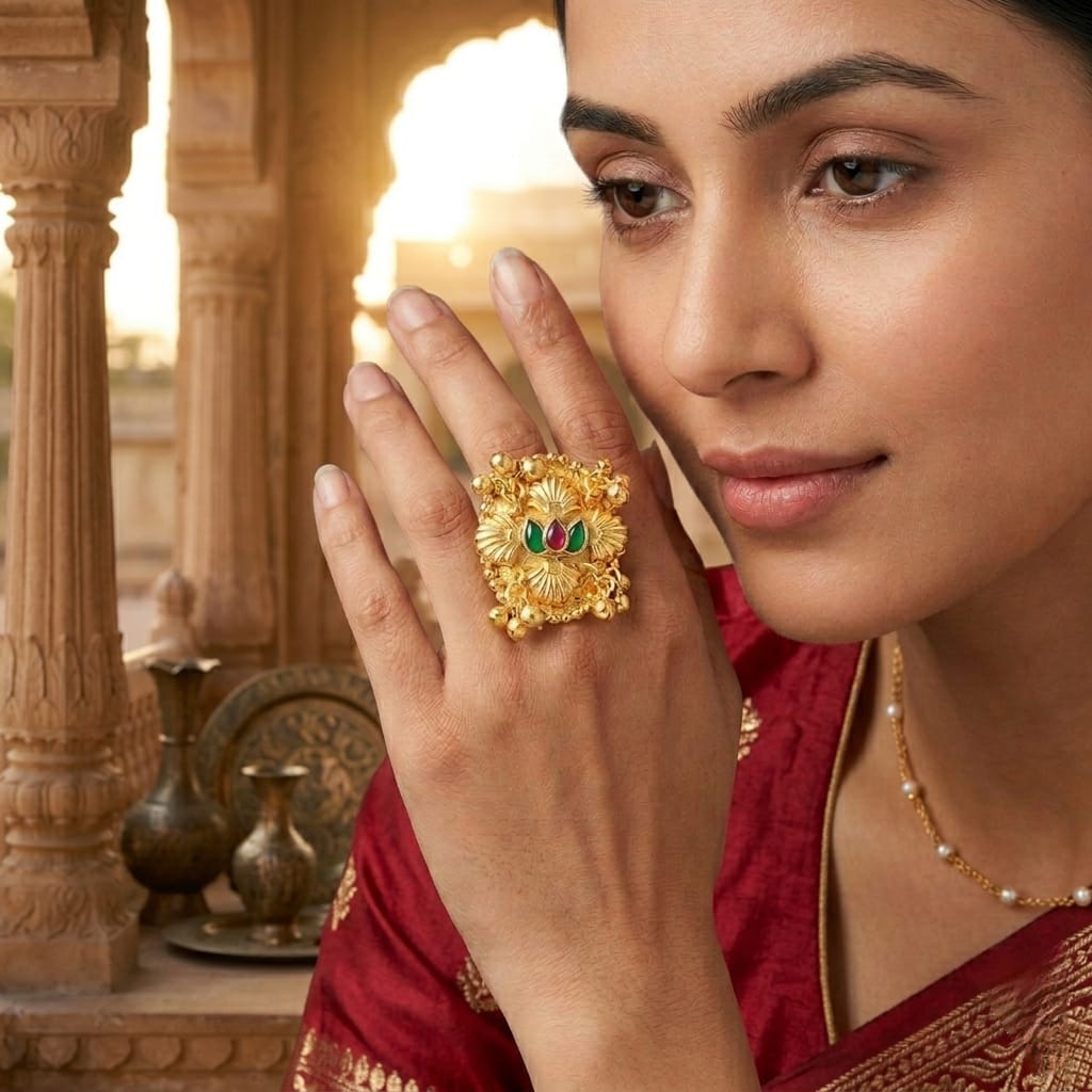 Golden kashmiri adjustable rings - Image 6