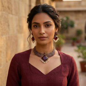 Stone monalisa choker set