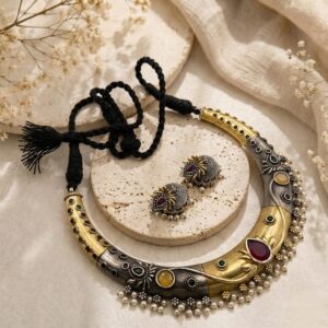 Dual tone premium hasli set