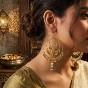 Golden and silver chaandbali