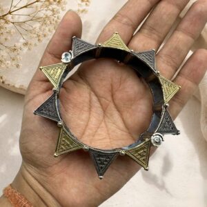Pair of dual tone bangles