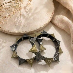 Pair of dual tone bangles