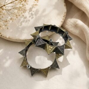 Pair of dual tone bangles
