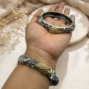 Elegant dual tone openable bangles