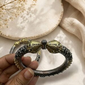 Exquisite dual tone openable bangles