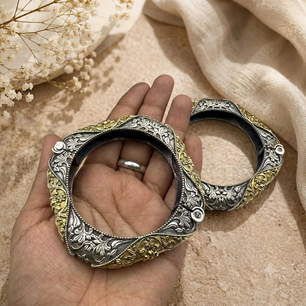 Elegant dual tone bangles