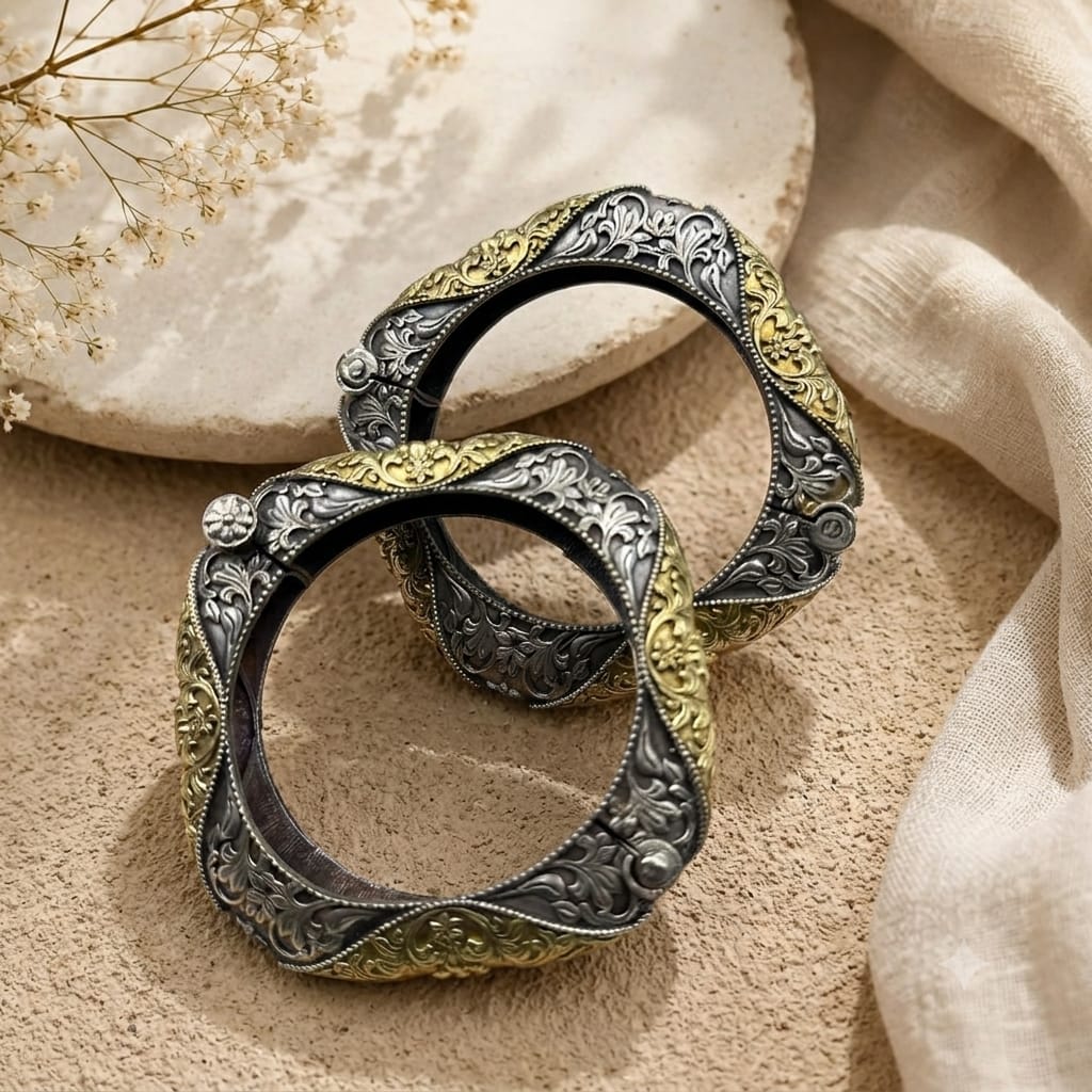 Elegant dual tone bangles