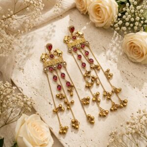 Kashmiri long bahubali earrings