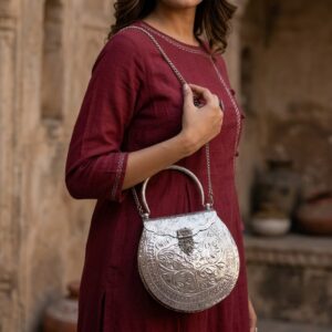 German silver sling bag
