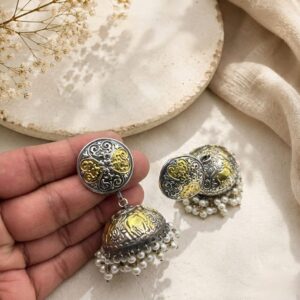Pair of dual tone jhumkas