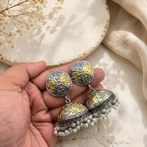 Pair of dual tone jhumkas