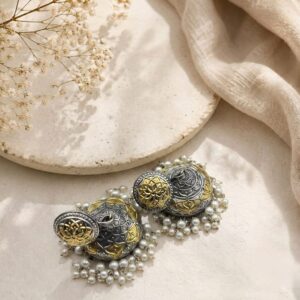 Pair of premium dual tone jhumkas