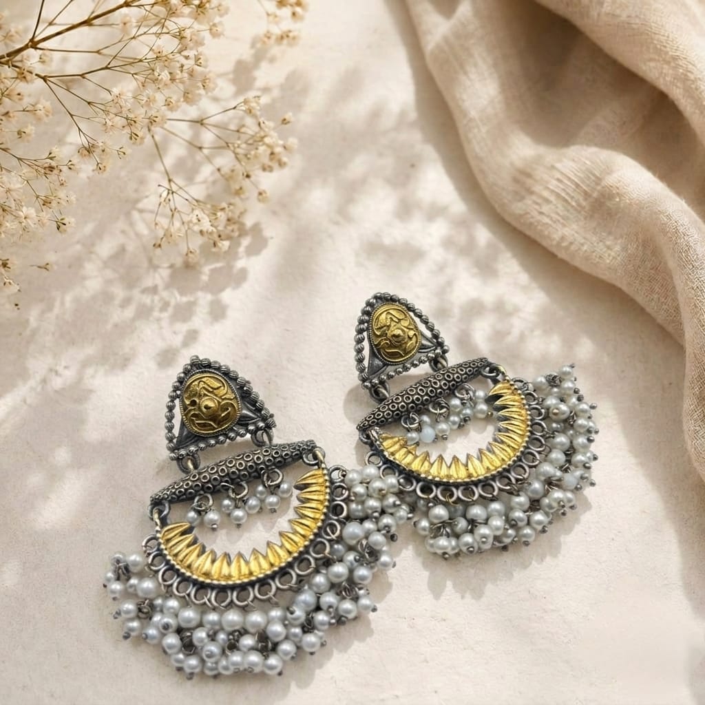 Premium Dual Tone Earrings