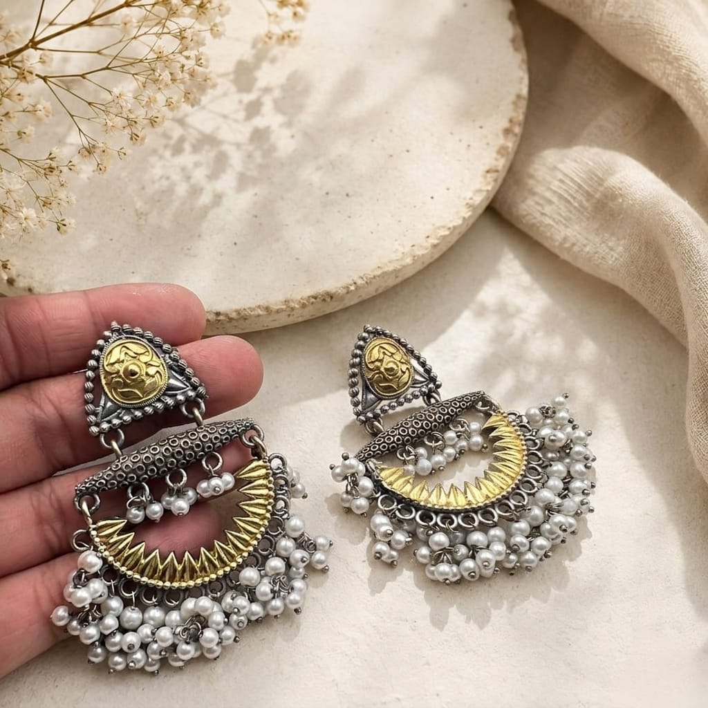 Premium Dual Tone Earrings