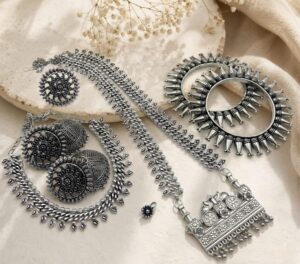 Elegant german silver jewellery combo