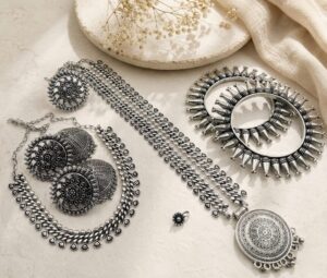 Elegant german silver jewellery combo