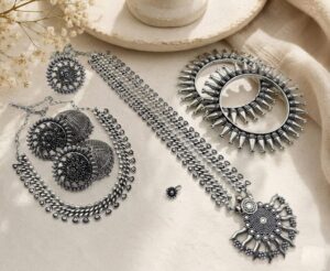 Elegant german silver jewellery combo