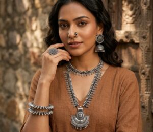 Elegant german silver jewellery combo