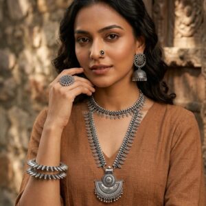 Elegant german silver jewellery combo