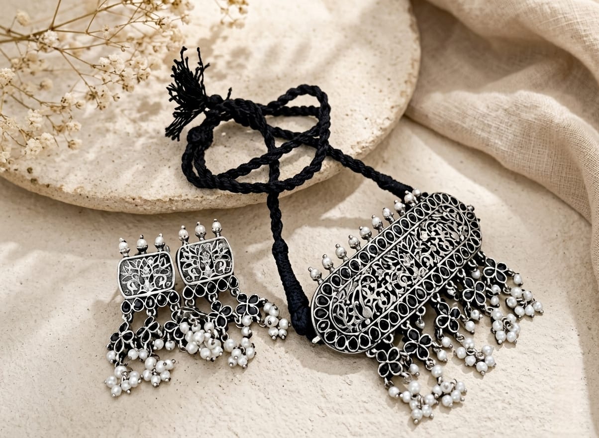 Premium stone choker set