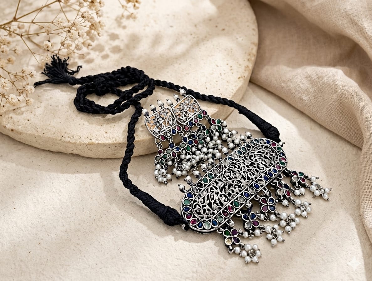Premium stone choker set