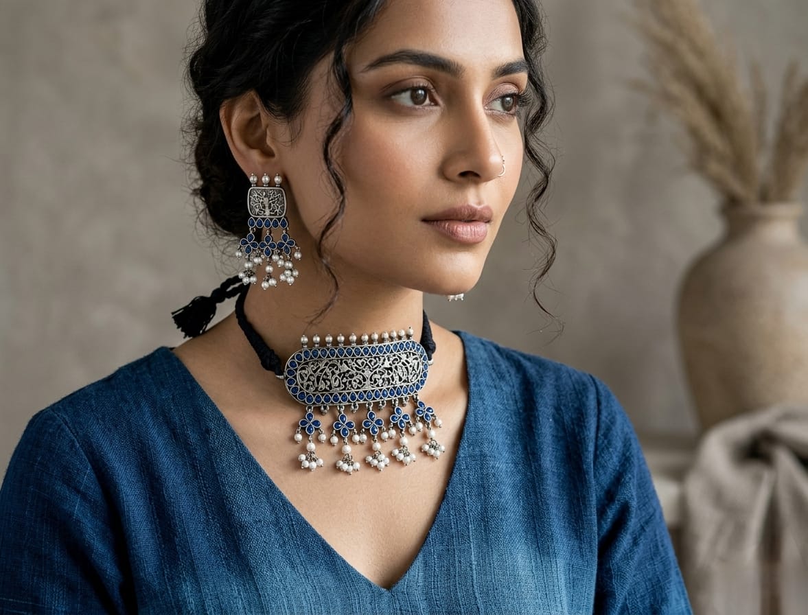 Premium stone choker set