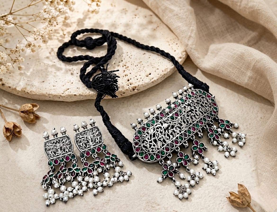 Premium stone choker set