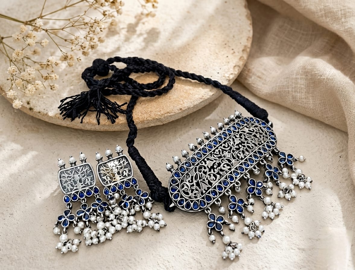 Premium stone choker set