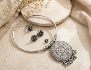 German silver hasli pendant combo