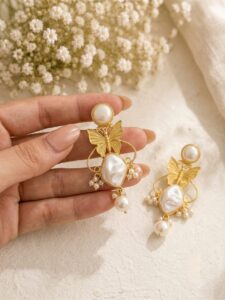 Baroque butterfly earrings