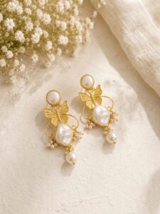 Baroque butterfly earrings