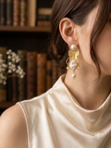 Baroque butterfly earrings