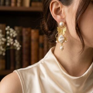 Baroque butterfly earrings