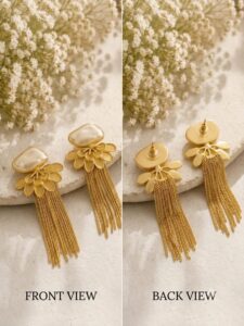 Long baroque dangler earrings